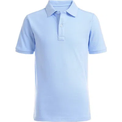 Nautica Kids' Short Sleeve Performance Polo Uniform Shirt In Lt Blue