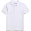 Nautica Kids' Solid Cotton Piqué Knit Polo In White