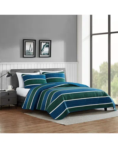 Nautica Knots Cove Reversible Quilt Set In Blue