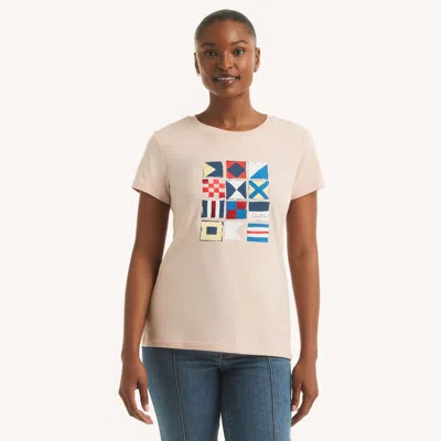 Nautica L Flags Graphic T-shirt In Gray