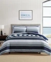 Nautica Lakefront Embossed Comforter Set In Navy,green
