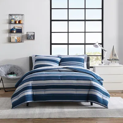 Nautica Lakeview Full/queen Reversible Comforter And Sham Set In Blue