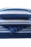 Nautica Lakeview Stripe Comforter & Sham Set In Grey/blue