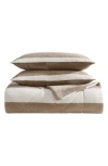 Nautica Lawndale Stripe Comforter & Sham Set In Brown