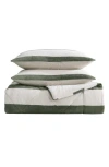 Nautica Lawndale Stripe Comforter & Sham Set In Green