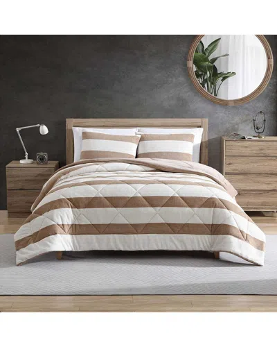 NAUTICA NAUTICA LAWNDALE TWILL PLUSH COMFORTER SET