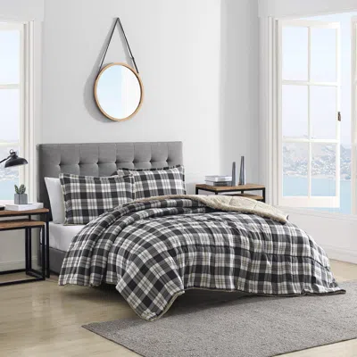 Nautica Lewes Grey Twin Reversible Comforter & Sham Set In Multi