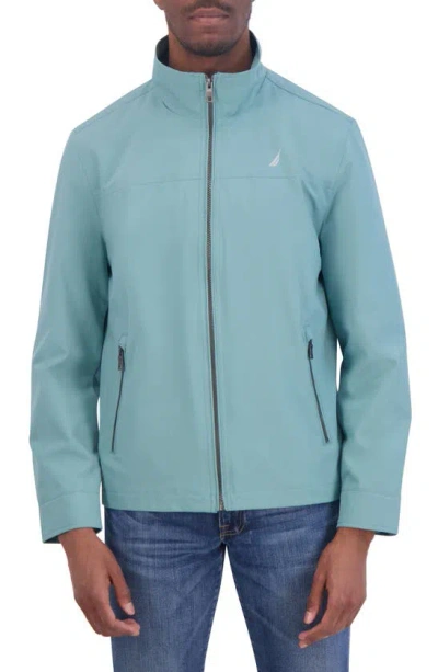 Nautica Lightweight Stretch Water Resistant Golf Jacket In Arctic Blue