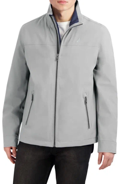 Nautica Lightweight Stretch Water Resistant Golf Jacket In Gray