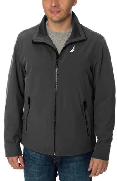 Nautica Lightweight Stretch Water Resistant Golf Jacket In Gray