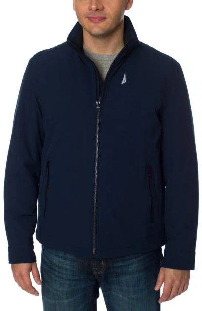 Nautica Lightweight Stretch Water Resistant Golf Jacket In Navy