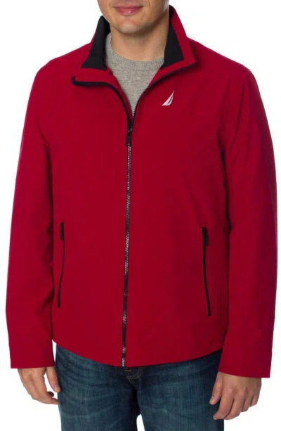 Nautica Lightweight Stretch Water Resistant Golf Jacket In Red
