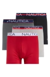 Nautica Limited Edition 4-pack Microfiber Stretch Trunks In Black/ Lead Alloy/ Multi