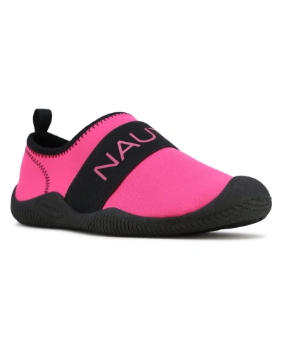 Nautica Kids' Little And Big Girls Rawan Water Shoes In Neon Pink/ Black