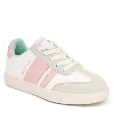 Nautica Kids' Little And Big Girls Scott Casual Sneakers In Bone,dark