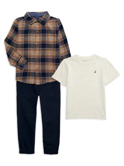 Nautica Kids' Little Boy's 3-piece Shirt, Tee & Pants Set In Assorted