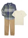Nautica Little Boy's 3-piece Tee, Shirt & Pants Set In Assorted