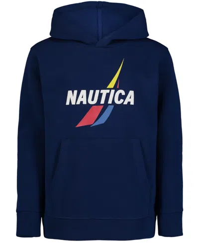 Nautica Kids' Little Boys J Class Split Pullover Hoodie In Blue Depth