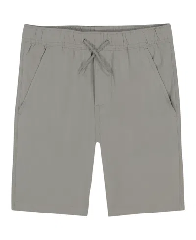 Nautica Kids' Big Boys Uniform Lowell Stretch Moisture-wicking Jogger Shorts In Gray