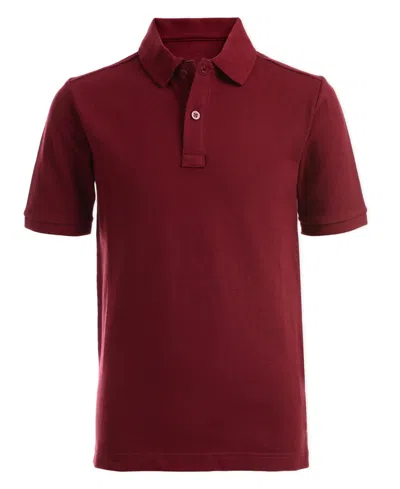 Nautica Kids' Big Boys Short Sleeve Performance Polo In Burgundy