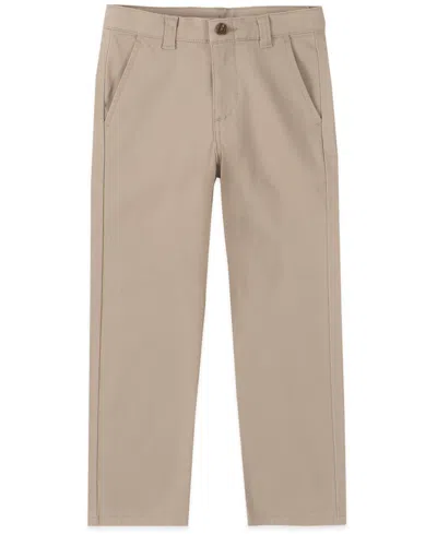 NAUTICA LITTLE BOYS UNIFORM STRETCH TWILL PANT WITH REINFORCED KNEES