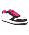 Nautica Little Girls Manetta Casual Sneaker In White,black,bold Pink
