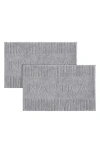Nautica Logo Bath Rug In Grey