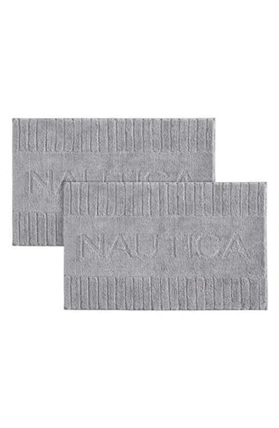 Nautica Logo Bath Rug In Gray