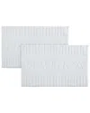 Nautica Logo White Bath Rug Set