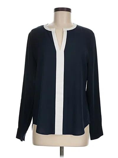Pre-owned Nautica Long Sleeve Blouse In Blue
