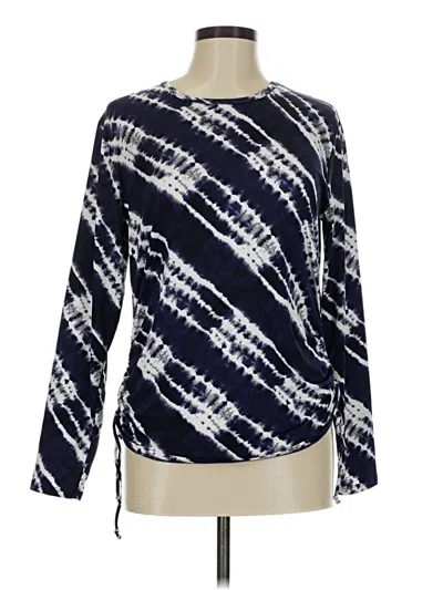 Pre-owned Nautica Long Sleeve Blouse In Blue