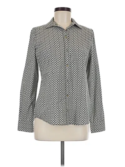 Pre-owned Nautica Long Sleeve Blouse In Ivory