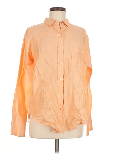 Pre-owned Nautica Long Sleeve Blouse In Orange