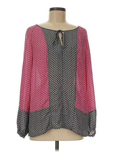 Pre-owned Nautica Long Sleeve Blouse In Pink
