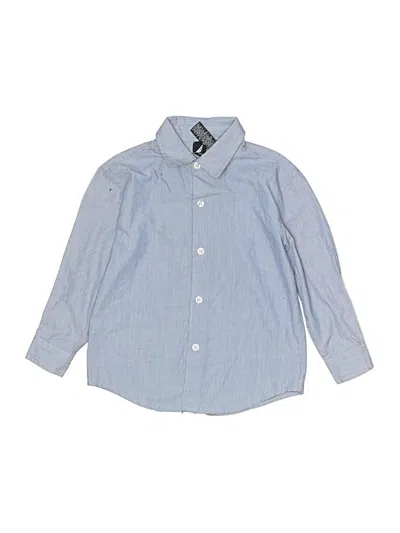 Pre-owned Nautica Kids' Long Sleeve Button Down Shirt In Blue