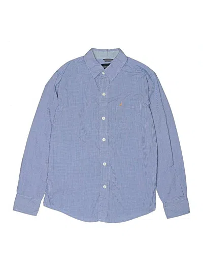 Pre-owned Nautica Kids' Long Sleeve Button Down Shirt In Blue