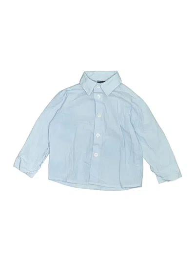 Pre-owned Nautica Kids' Long Sleeve Button Down Shirt In Blue