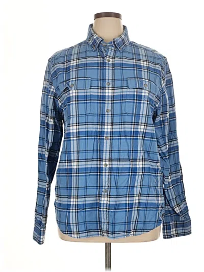 Pre-owned Nautica Long Sleeve Button Down Shirt In Blue