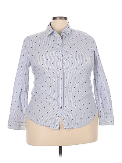 Pre-owned Nautica Long Sleeve Button Down Shirt In Blue