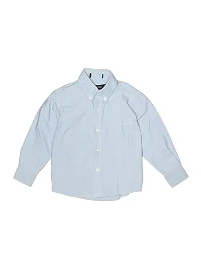 Pre-owned Nautica Kids' Long Sleeve Button Down Shirt In Blue