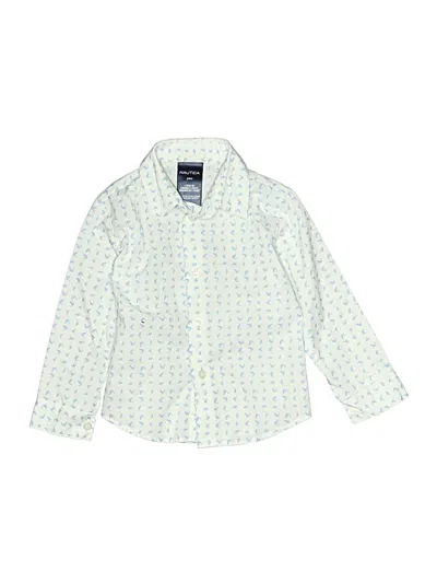 Pre-owned Nautica Kids' Long Sleeve Button Down Shirt In Blue