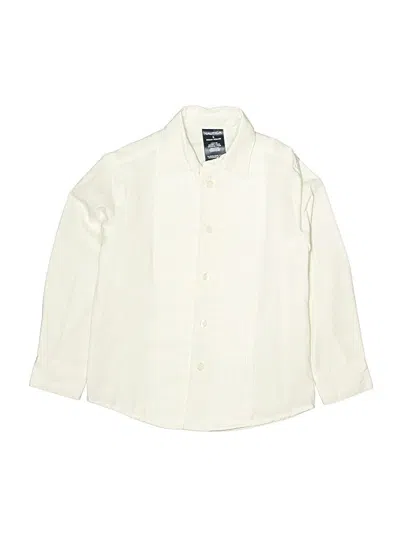 Pre-owned Nautica Kids' Long Sleeve Button Down Shirt In Ivory