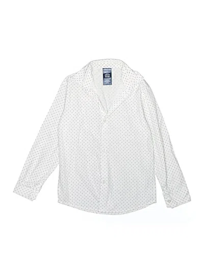 Pre-owned Nautica Kids' Long Sleeve Button Down Shirt In White