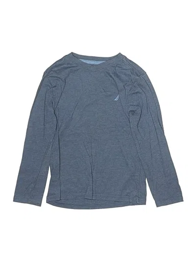 Pre-owned Nautica Kids' Long Sleeve T-shirt In Blue