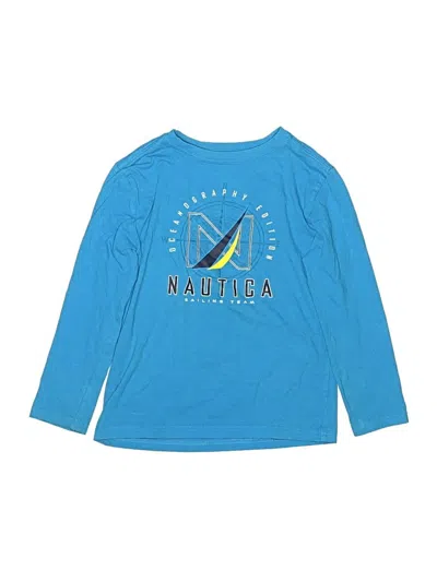 Pre-owned Nautica Kids' Long Sleeve T-shirt In Blue