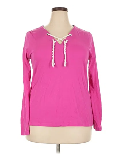 Pre-owned Nautica Long Sleeve T-shirt In Pink
