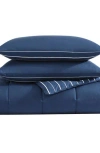 Nautica Longdale Stripe Comforter & Sham Set In Navy Blue