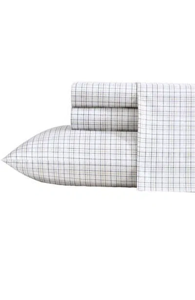 NAUTICA NAUTICA MALOR PLAID 200 THREAD COUNT COTTON PERCALE SHEET SET