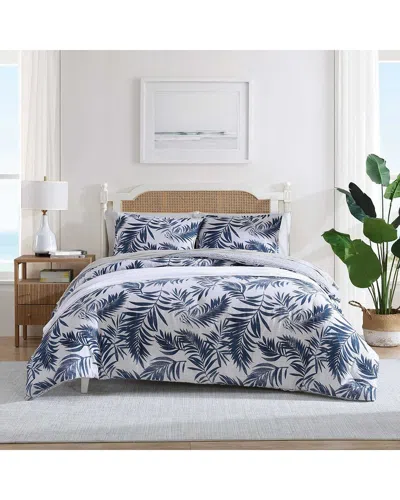 Nautica Marina Leaf Cotton Comforter Set In Blue