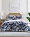 Nautica Marina Leaf Reversible 2-pc. Comforter Set, Twin In Navy,white